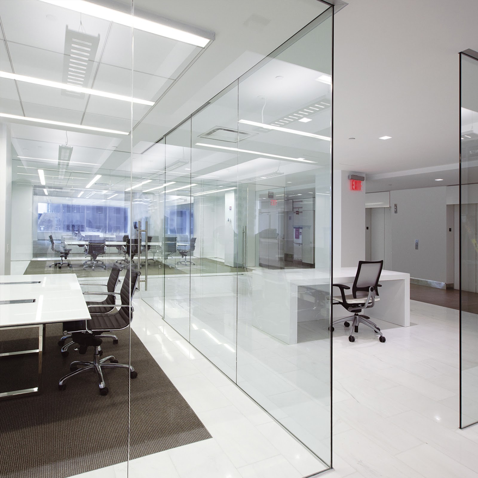 Partition glass wall