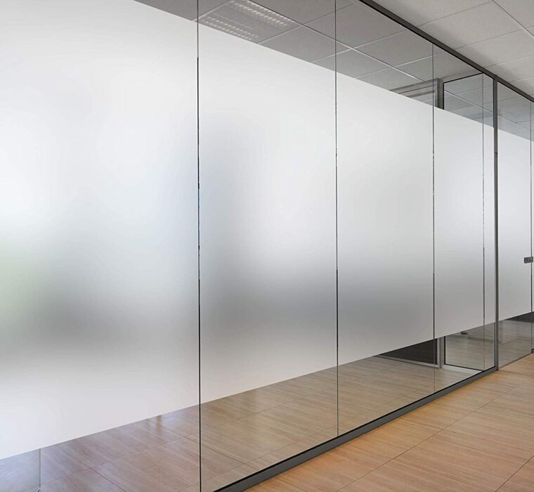 Frosted glass in partitioning