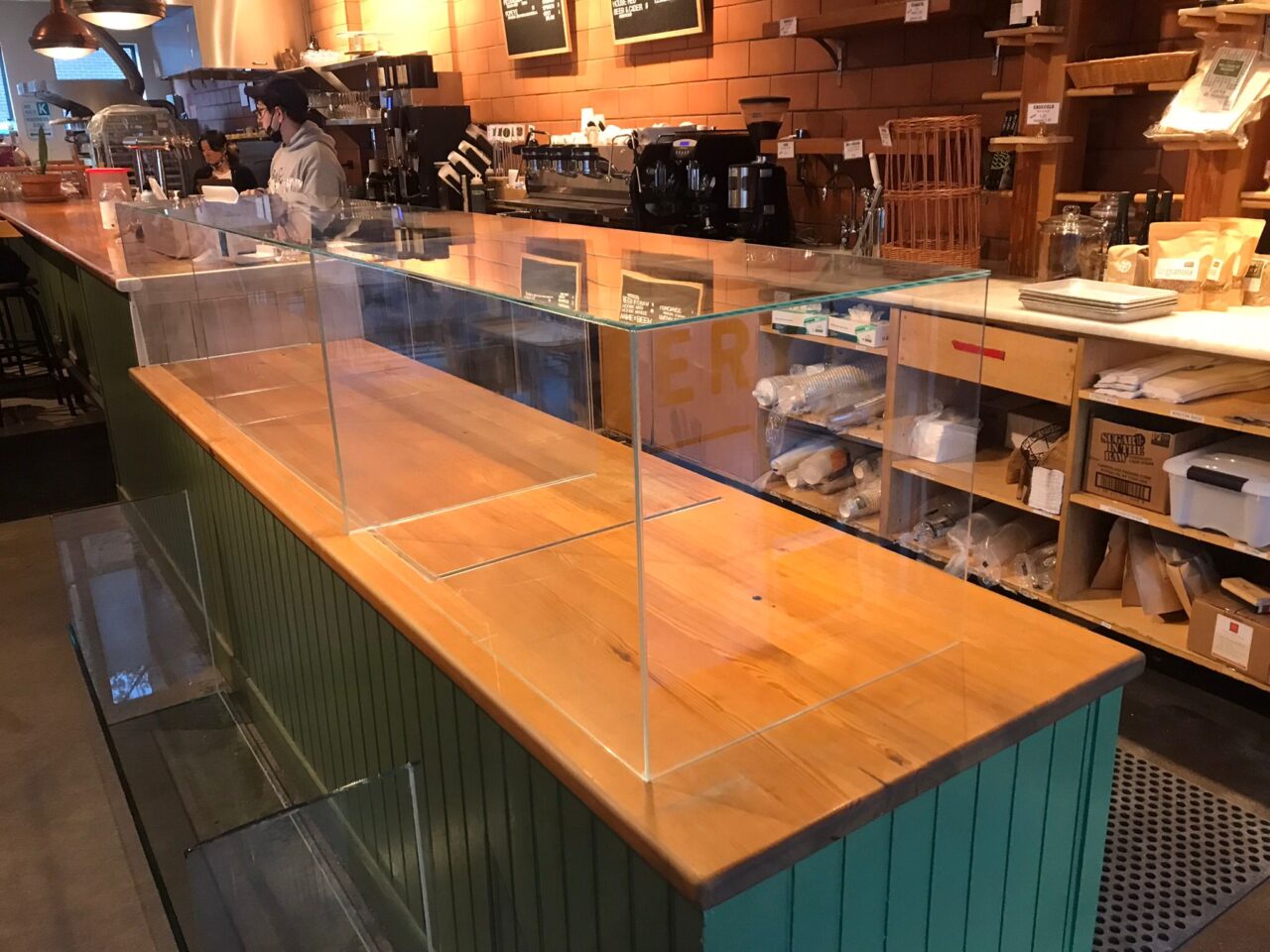 Store glass showcase
