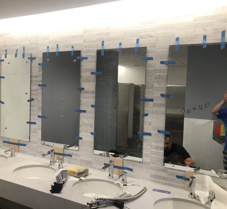 commercial bathroom mirrors nyc
