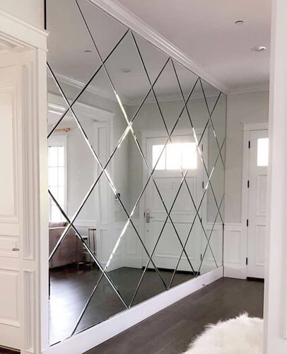 mirrored wall