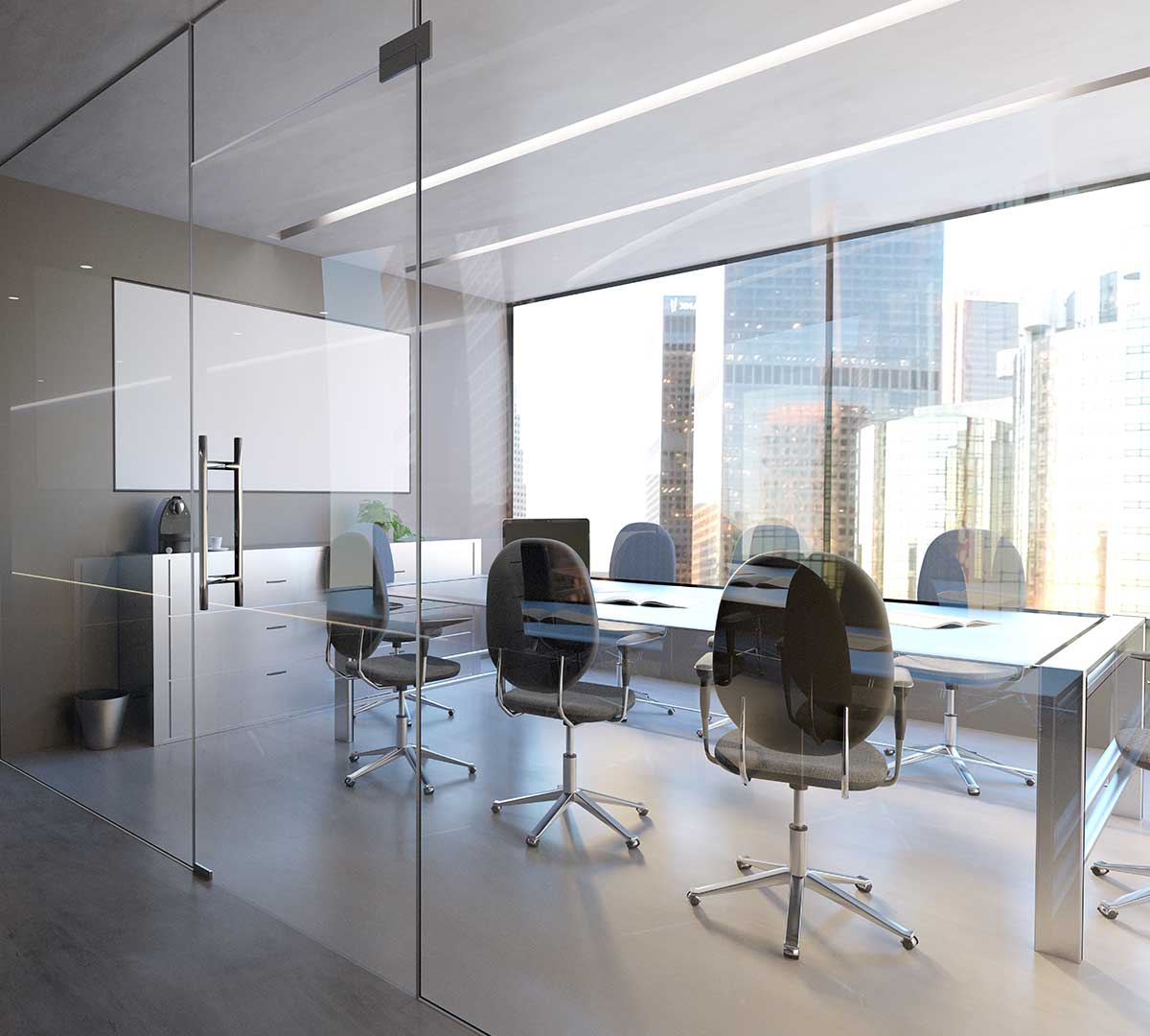 office glass walls NYC